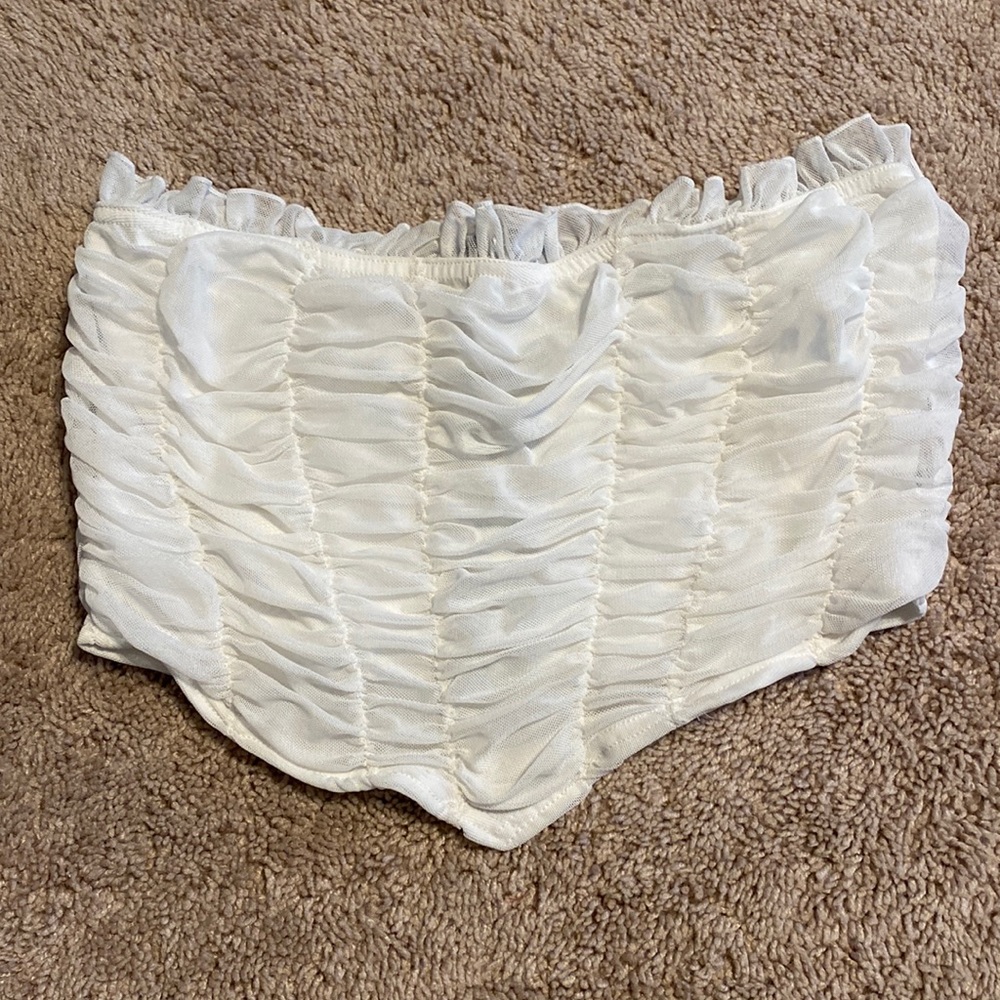 boohoo strapless corset top